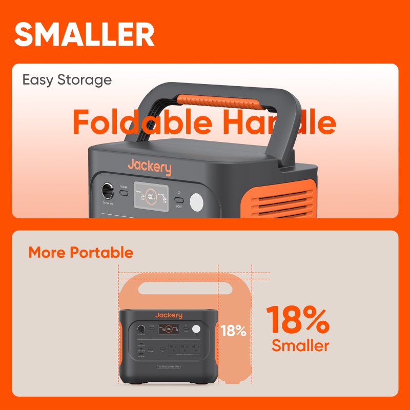 Jackery Explorer 1000 v2 Portable Power Station (Refurbished)